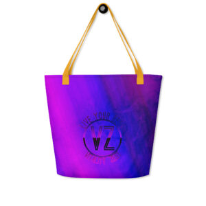 Vitality Zest Live Your Best Large Purple Blue Tote Bag