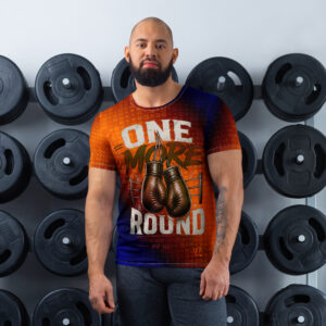 Men's One More Round Boxing Gloves Athletic Tee