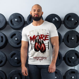 One More Round Men's White Athletic Tee