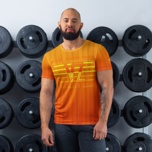 VZ Give Your Best Men's Orange Stripe Athletic Tee