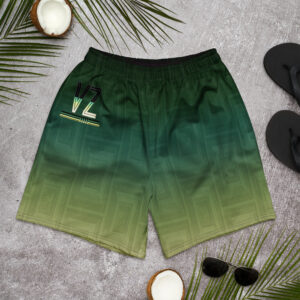 VZ Men's Green Pattern Athletic Long Shorts