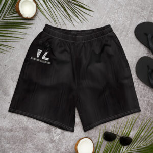 VZ Men's Black Pattern Athletic Long Shorts