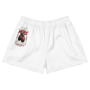 One More Round Boxing Gloves White Athletic Shorts
