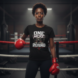 Women’s Black One More Round Boxer Cotton Tee