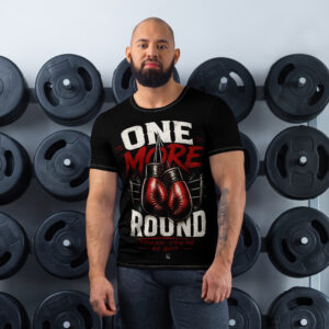 Men's One More Round Black Athletic Tee