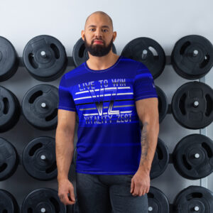 Live to Win Men's Blue Blend VZ Athletic Tee