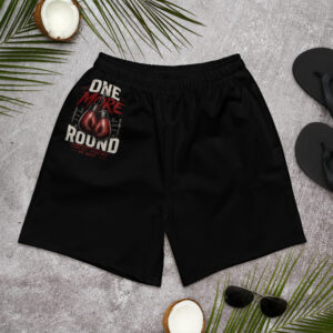 One More Round Men's Black Athletic Long Shorts