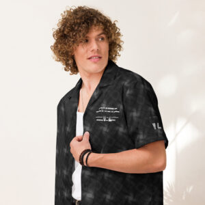 VZ Men's Black Pattern Button Shirt