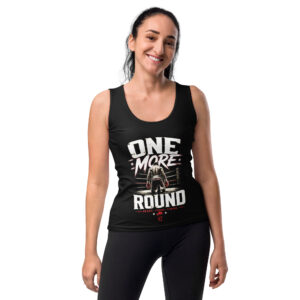 Women's Black One More Round Boxer Tank Top