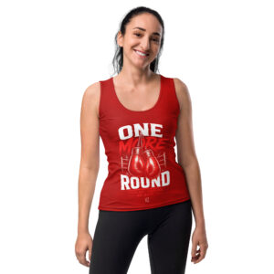 Women's Red One More Round Gloves Tank Top