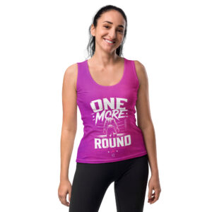 One More Round Boxer Ladies Berry Bright Tank Top