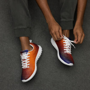 One More Round Blue Orange Fade Men’s Athletic Shoes
