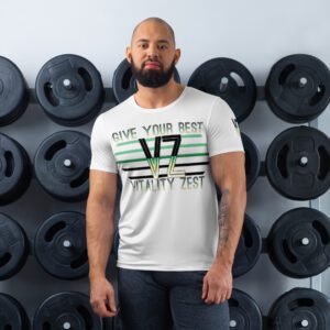 VZ Men's White Green Athletic Tee