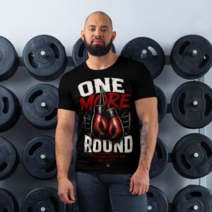 Men's One More Round Black Athletic Tee