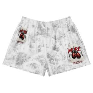 One More Round Boxing Gloves White Grey Athletic Shorts