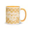 white-ceramic-mug-with-color-inside-golden-yellow-11-oz-right-6aa5427fb1133.jpg orange and white lace design coffee mug with positive and uplifting affirmations to start off your morning