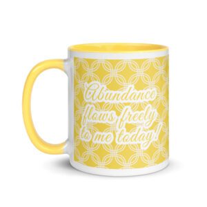 banana yellow affirmation coffee mug for morning motivation