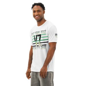 VZ Men’s White Green Cotton Crew T-Shirt